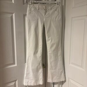 The Limited Y2K Low Rise White Denim Flare Jeans The Drew Fit Size 4